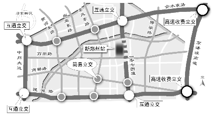 新郑州站周围将建10座立交